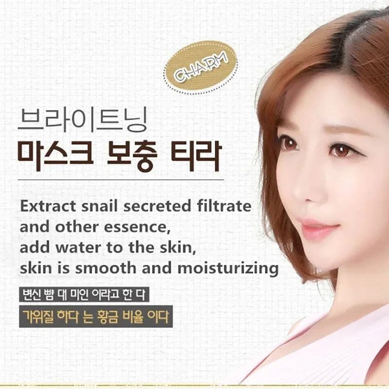 10x Snail Essence Korean Face Masks – Moisturizing, Oil Control & Skin Repair Sheet Mask Set