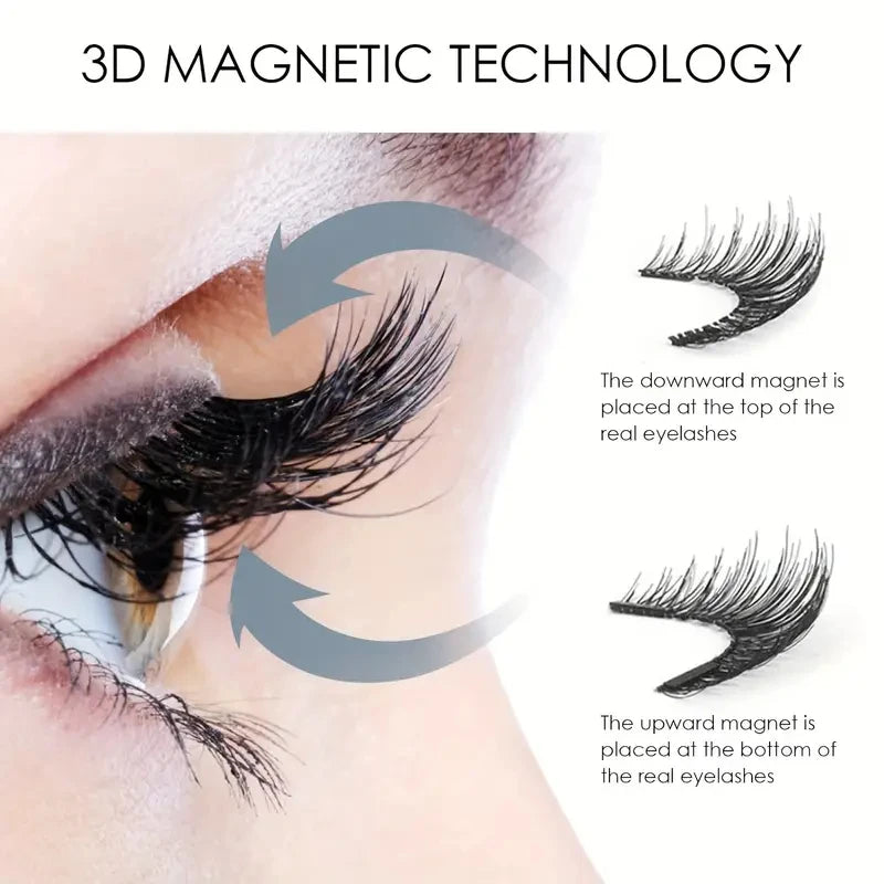 Magnetic  Eyelashes Kit - Natural Look  ,Waterproof& Reusable Beauty Must-Have