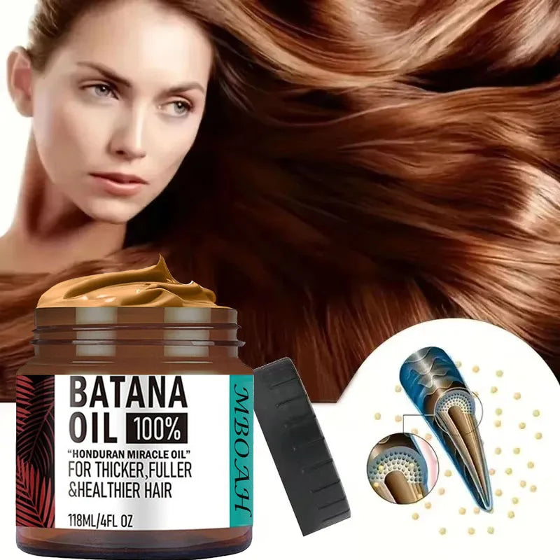 100% Pure Unrefined Batana Oil – Natural Hair Growth Elixir for Thicker, Healthier Hair