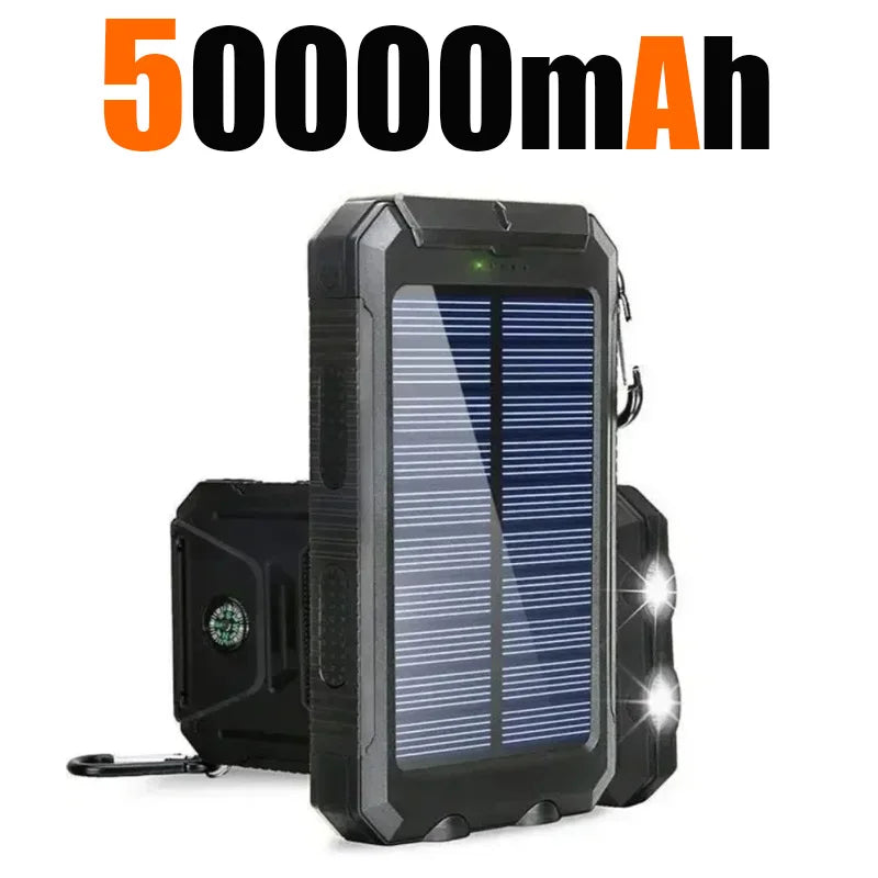 Ultra High-Capacity 200,000mAh Solar Power Bank – Dual USB, Waterproof, Built for the Wild