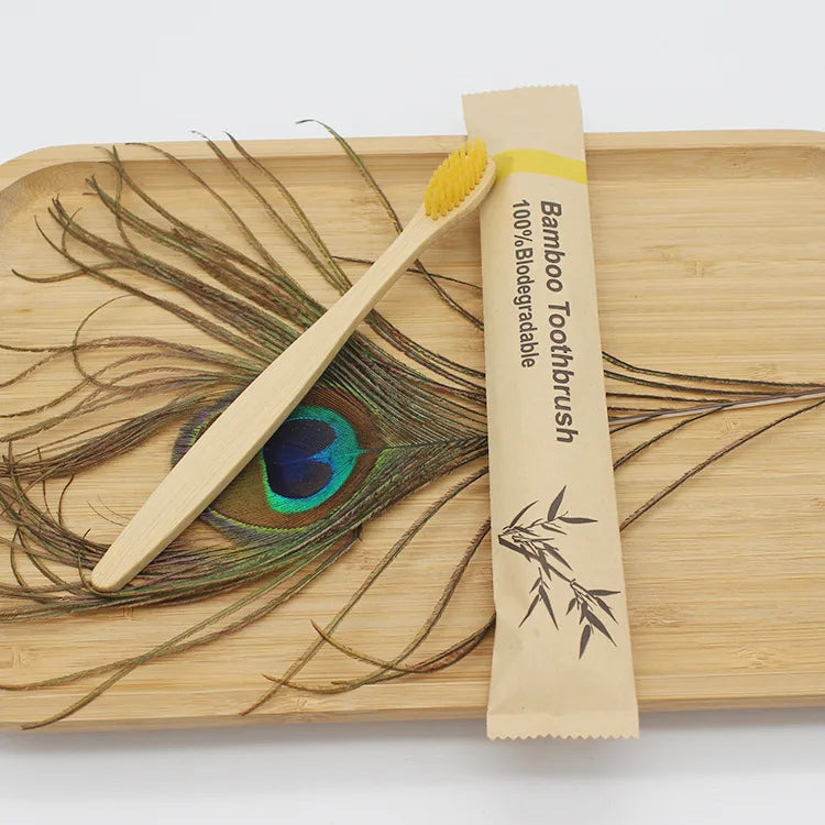 100-Pack Eco Bamboo Toothbrushes – Soft Bristles, Biodegradable & Reusable | Zero Waste Vegan Oral Care