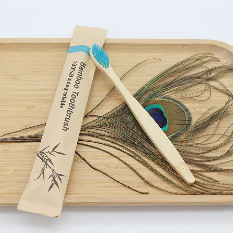 100-Pack Eco Bamboo Toothbrushes – Soft Bristles, Biodegradable & Reusable | Zero Waste Vegan Oral Care