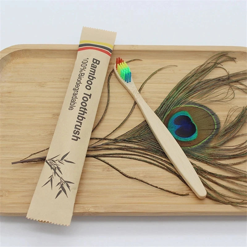 100-Pack Eco Bamboo Toothbrushes – Soft Bristles, Biodegradable & Reusable | Zero Waste Vegan Oral Care