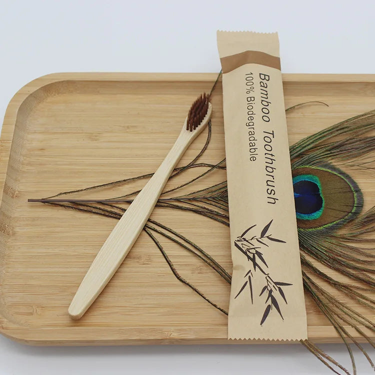 100-Pack Eco Bamboo Toothbrushes – Soft Bristles, Biodegradable & Reusable | Zero Waste Vegan Oral Care