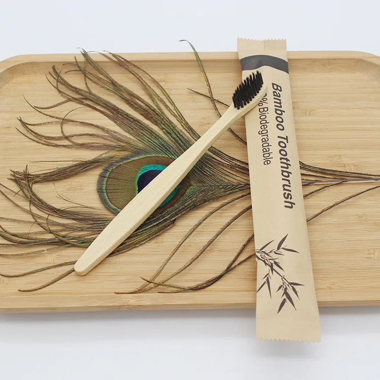 100-Pack Eco Bamboo Toothbrushes – Soft Bristles, Biodegradable & Reusable | Zero Waste Vegan Oral Care
