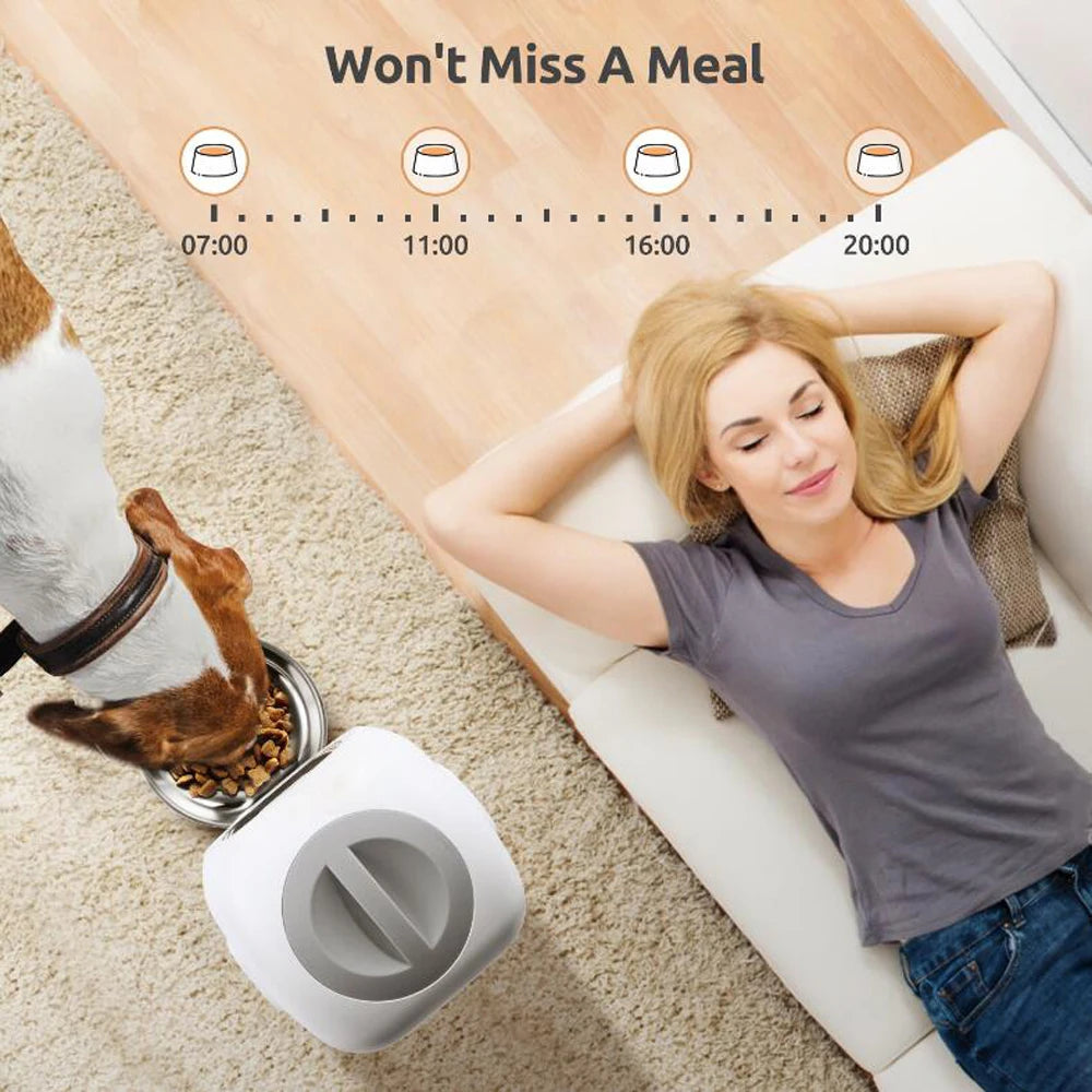 Smart Wi-Fi Automatic Pet Feeder 3.5L – Voice-Controlled Cat & Dog Food Dispenser with Timer & Slow-Feed System