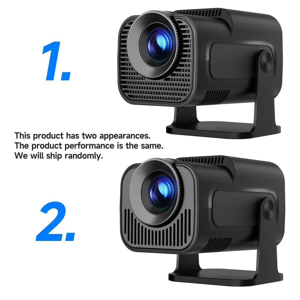 HY-320 720p Mini Android 11 Portable Projector – 300 ANSI Lumens, 4K Support, 180° Rotatable, Outdoor & Home Cinema