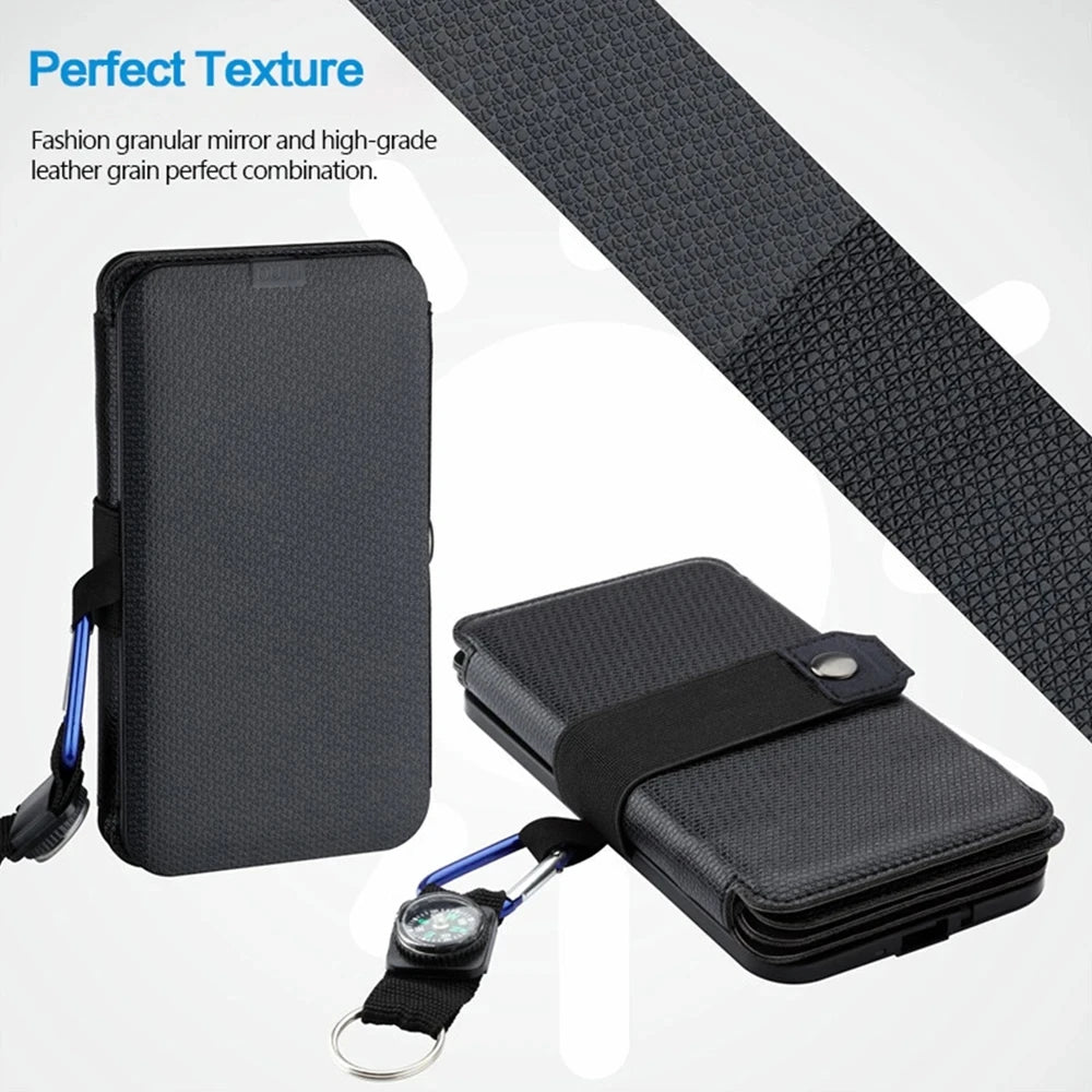 Foldable Solar Panel Charger – Portable USB Power Bank for Camping, Hiking & Travel