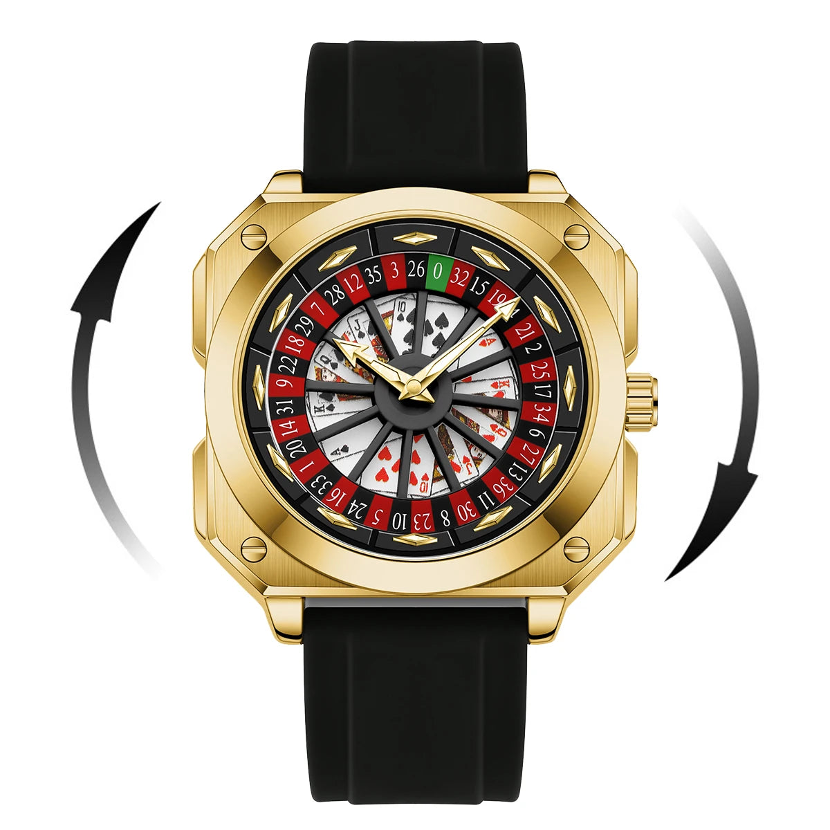 2025 VAVAVOOM Roulette Watch – Sporty & Fashion Silicone Strap with Night Light | Original Square Gift Edition