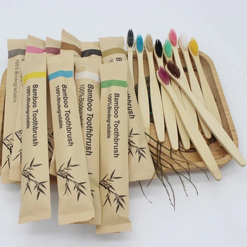 100-Pack Eco Bamboo Toothbrushes – Soft Bristles, Biodegradable & Reusable | Zero Waste Vegan Oral Care
