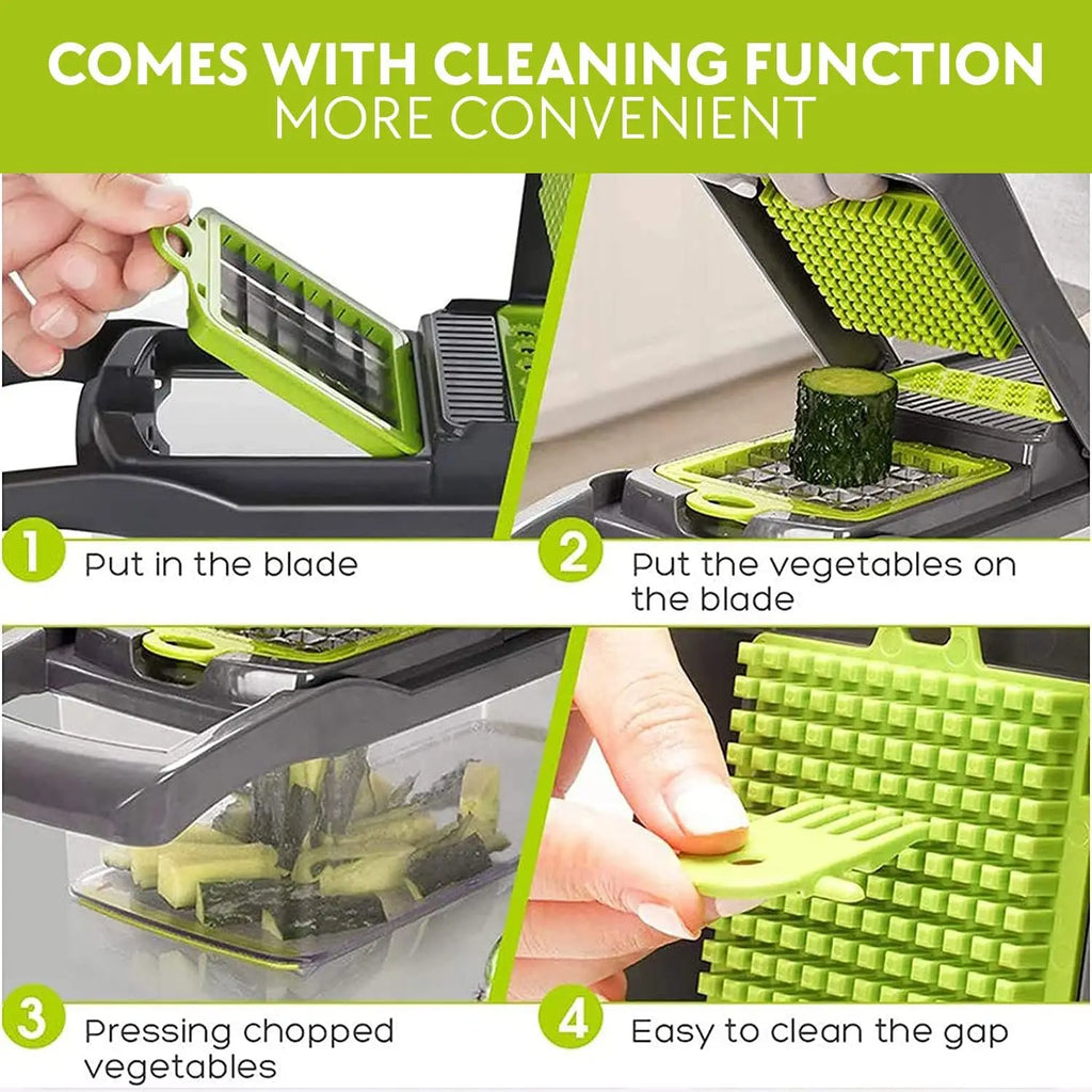 🍅 Slice, dice, grate & chop like a pro – all in one tool!