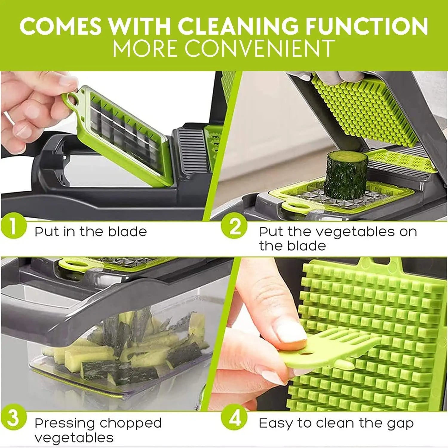 🍅 Slice, dice, grate & chop like a pro – all in one tool!