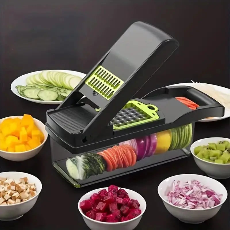 🍅 Slice, dice, grate & chop like a pro – all in one tool!