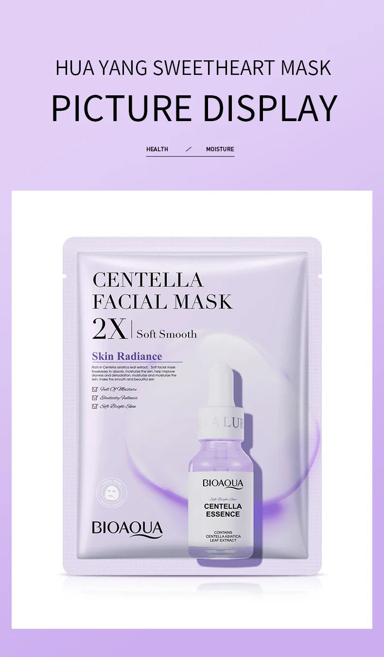 20x Centella + Collagen + Vitamin C Face Masks – BioAqua Complete Skin Renewal Set
