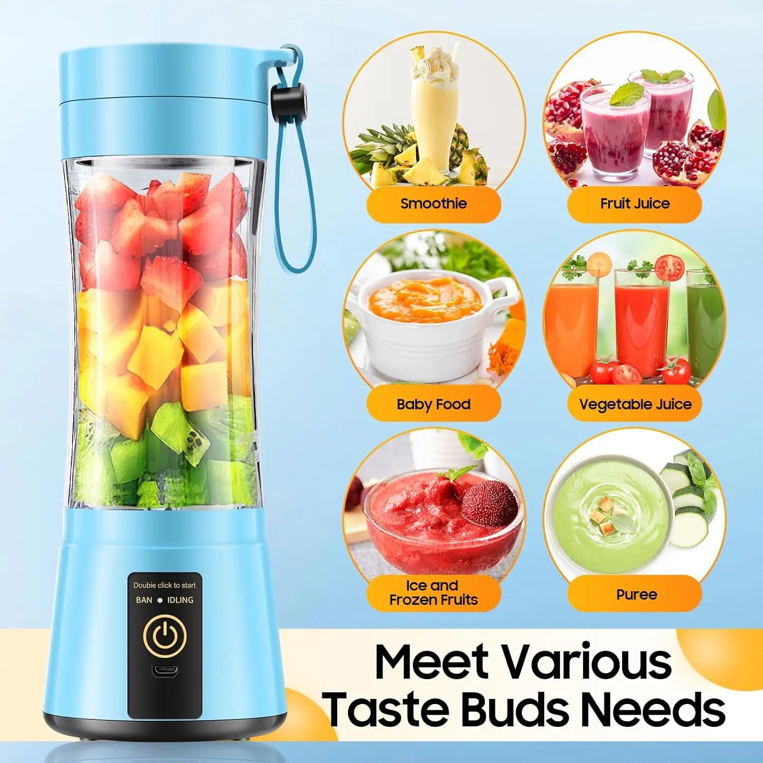BlendGo – Personal Size Cordless Blender | Smoothies & Shakes On-the-Go