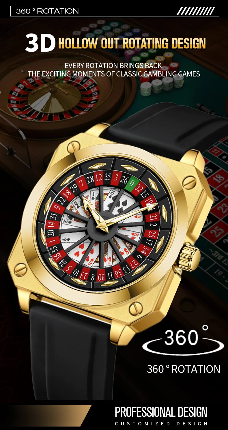 2025 VAVAVOOM Roulette Watch – Sporty & Fashion Silicone Strap with Night Light | Original Square Gift Edition