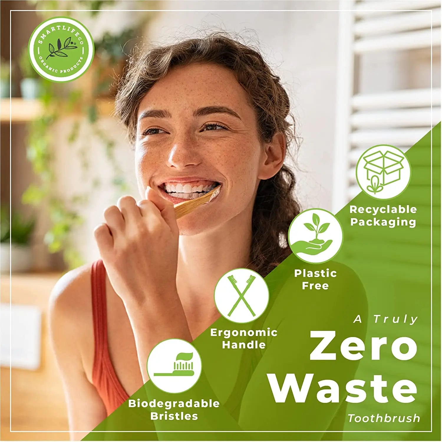 100-Pack Eco Bamboo Toothbrushes – Soft Bristles, Biodegradable & Reusable | Zero Waste Vegan Oral Care