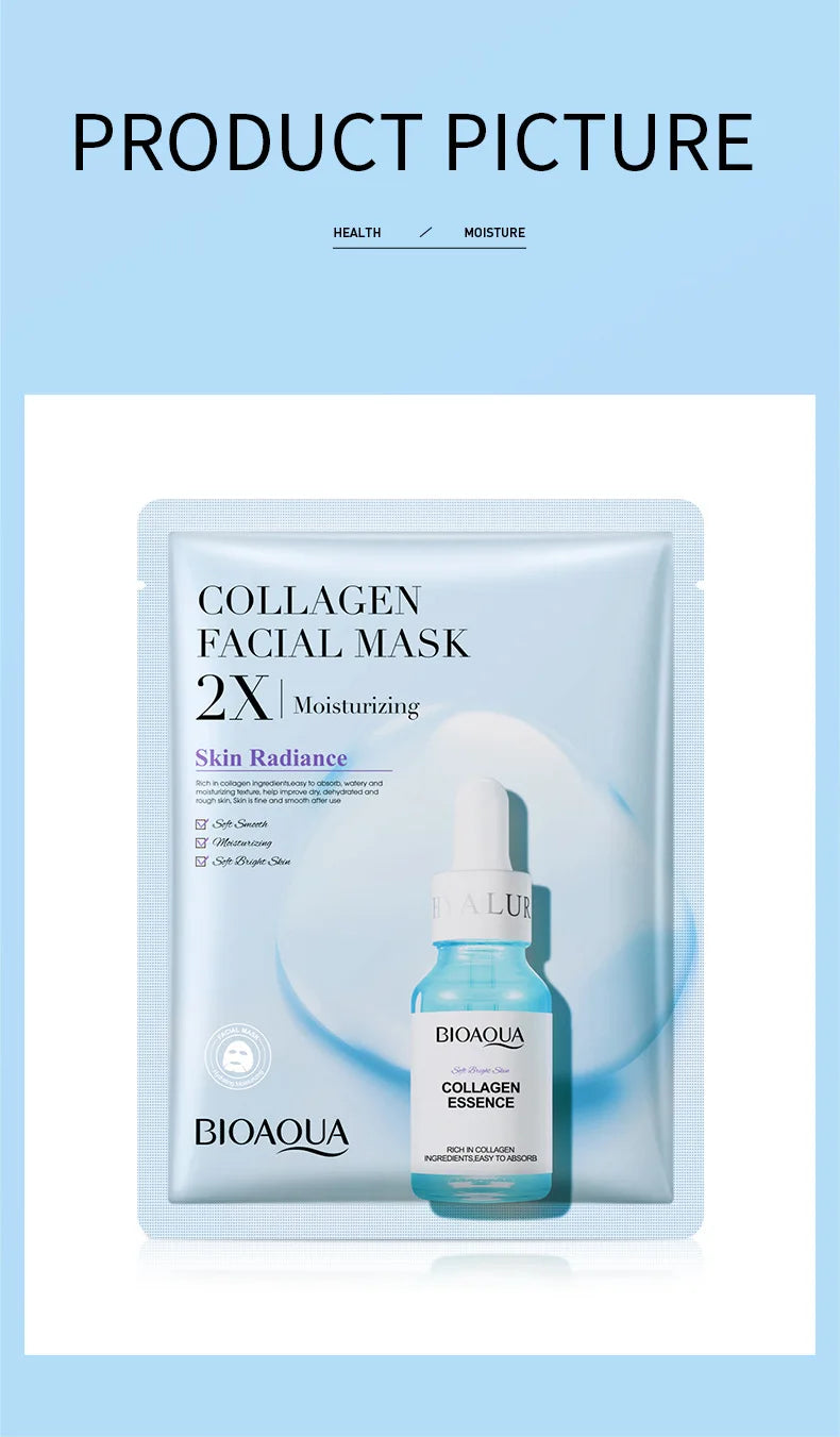 20x Centella + Collagen + Vitamin C Face Masks – BioAqua Complete Skin Renewal Set