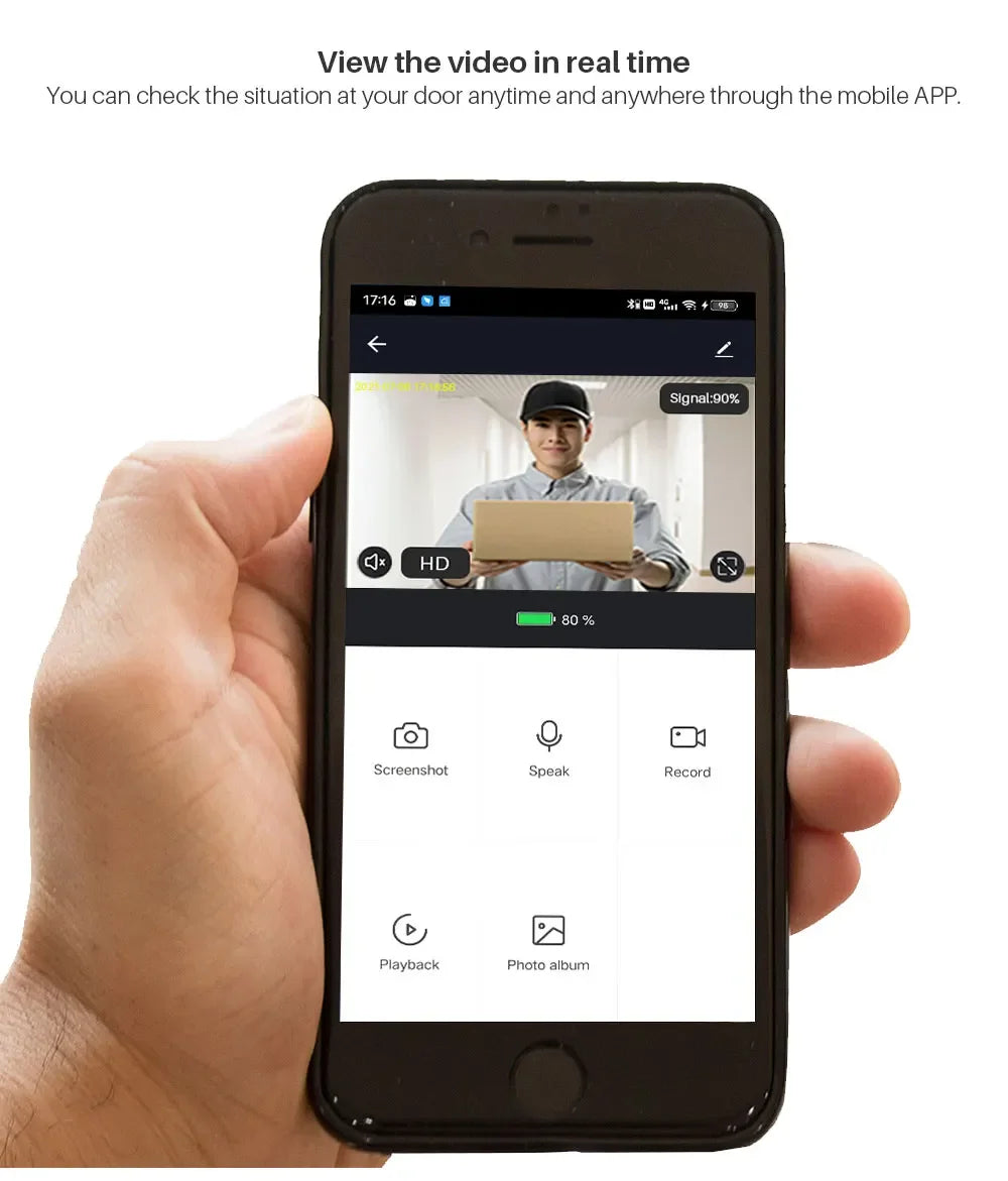 Smart 1080p Wi-Fi Video Doorbell – Two-Way Audio, Alexa Compatible, Wireless IP Home Intercom