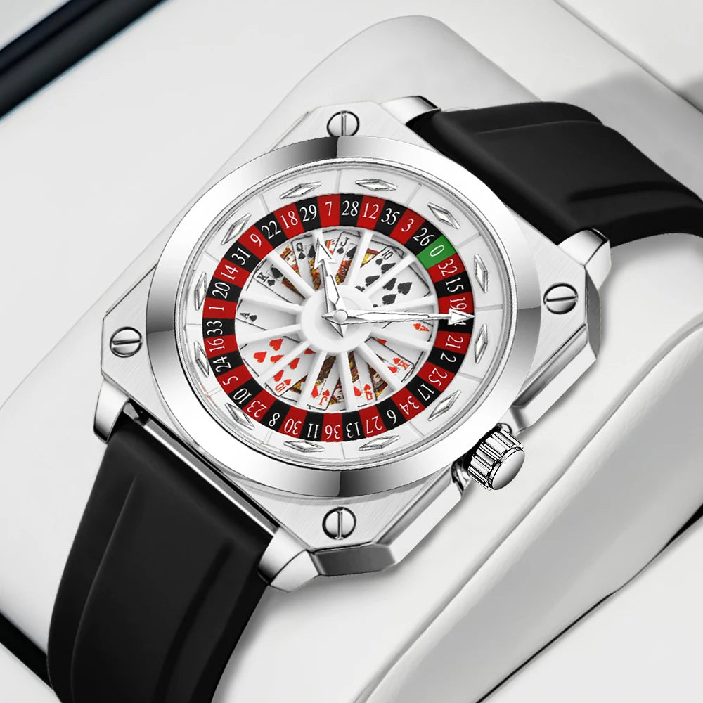 2025 VAVAVOOM Roulette Watch – Sporty & Fashion Silicone Strap with Night Light | Original Square Gift Edition
