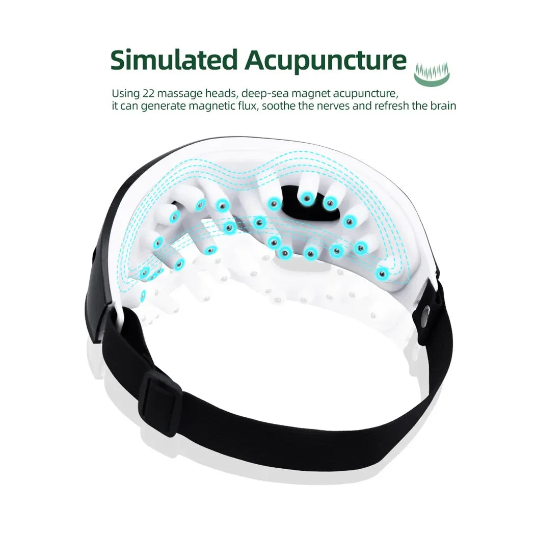 Smart Eye Massager with Magnetic Therapy – 9 Modes for Fatigue Relief
